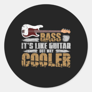 Sticker Rond Bist B Guitare Player Cadeau B Guitare