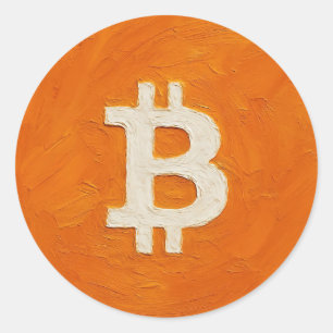 Sticker Rond Bitcoin Standard (Huile, Style: 1)