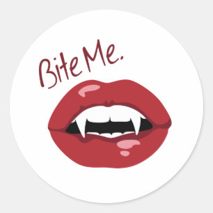 Sticker Rond Bite Me