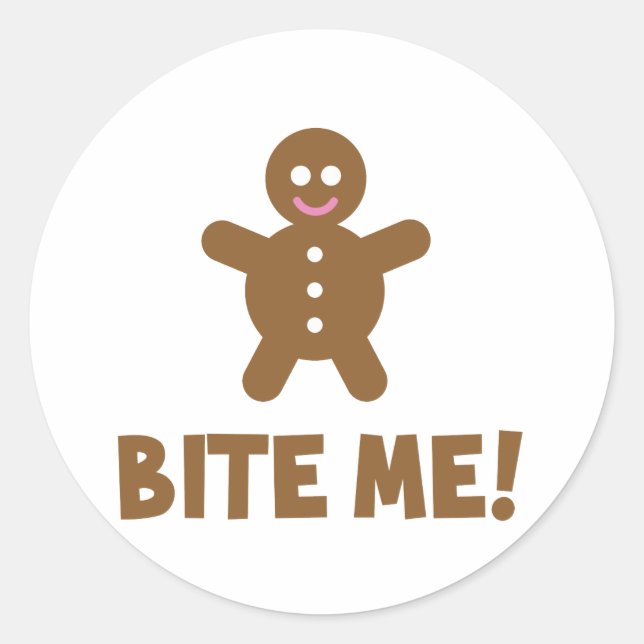 Sticker Rond Bite-moi (Devant)