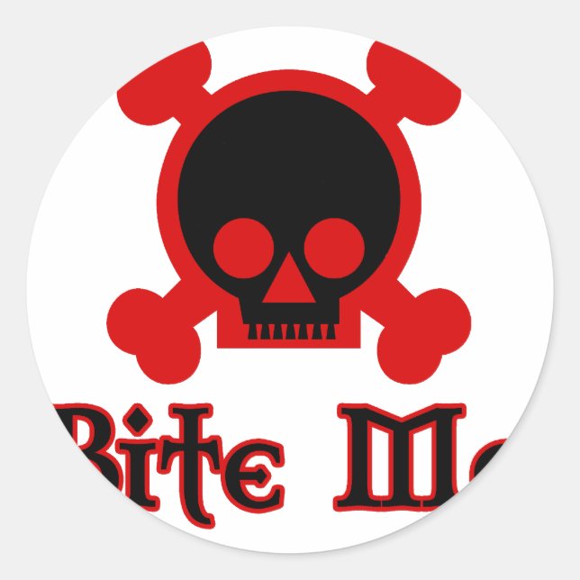 Sticker Rond Bite-moi (Devant)