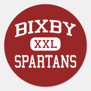 Sticker Rond Bixby - Spartans - collège - Bixby Oklahoma