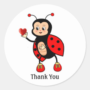 Sticker Rond Bizarre et Merci cardiaque