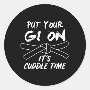 Sticker Rond Bjj Mettez Votre Gi Sur Jiu Jitsu Brésilien
