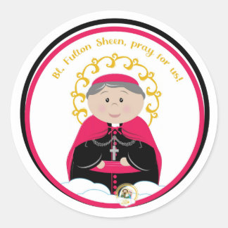 Sticker Rond Bl. Fulton Sheen