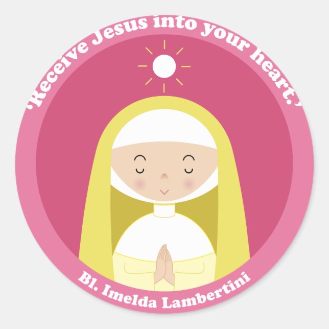 Sticker Rond Bl. Imelda Lambertini (Devant)