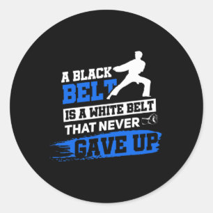 Sticker Rond Black Belt dit Karate Taekwondo Arts martiaux
