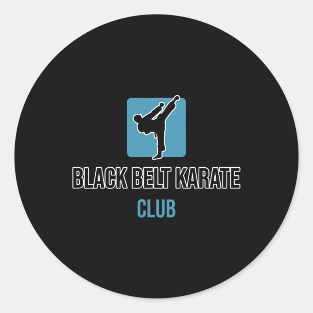Sticker Rond Black Belt Karate Club (Devant)
