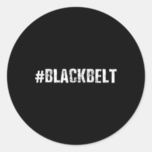 Sticker Rond Black Belt Martial Arts - Karate Taekwondo 1