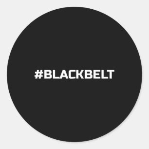 Sticker Rond Black Belt Martial Arts - Taekwondo Karate Mixed m
