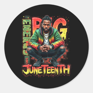Sticker Rond Black Boy Big JunetDix Energy Pride Liberté Desi
