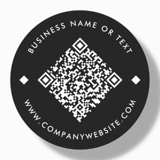 Sticker Rond Black | Code QR personnalisé professionnel