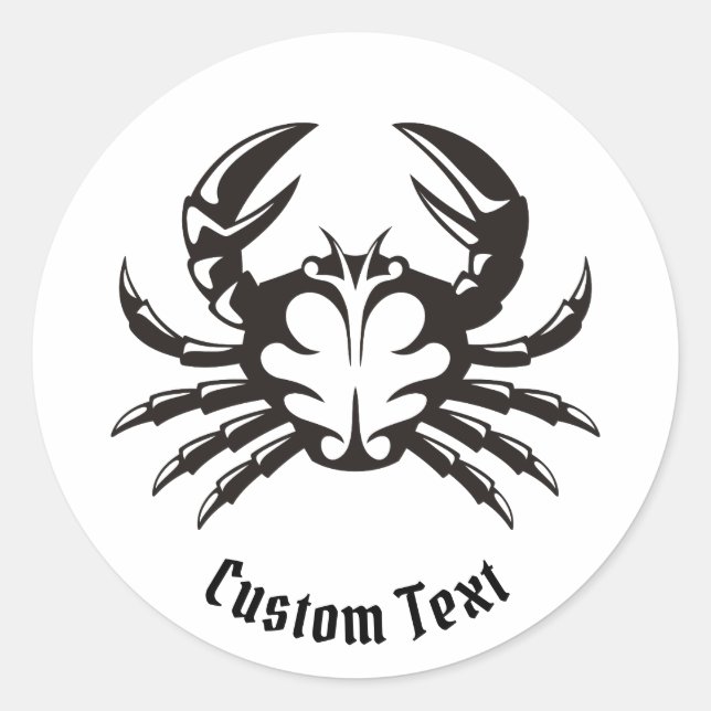 Sticker Rond Black Crab (Devant)