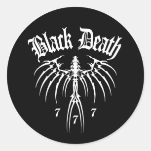 Sticker Rond Black Death 777 - Fin de saison