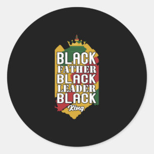 Sticker Rond Black Father Black Leader (3)