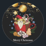 Sticker Rond Black Gnome Joyeux Noël Flacons de neige<br><div class="desc">Offrez un cadeau aussi unique que la personne que vous aimez! Ce pack d'autocollants Black Gnome est exactement ce dont vous avez besoin pour les personnes spéciales de votre vie. Doté de nombreuses meilleures images de Noël, cet autocollant est sûr de leur faire sourire. C'est un petit détail qui va...</div>