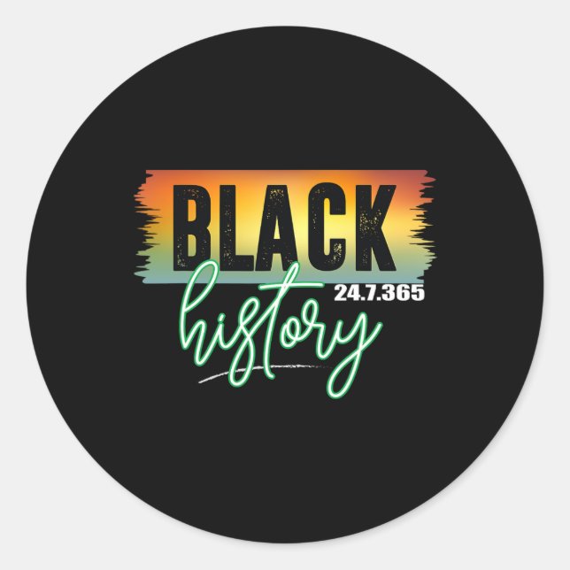 Sticker Rond Black History 247365 Moth Pride Africain-Américain (Devant)