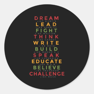 Sticker Rond Black history month
