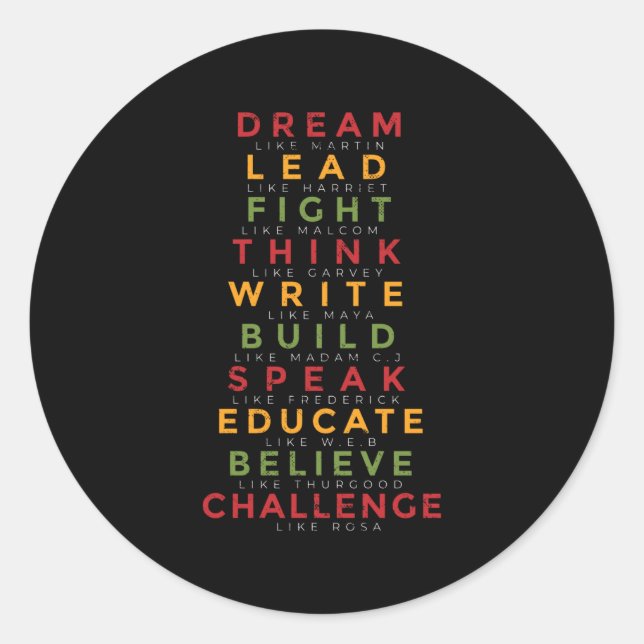 Sticker Rond Black history month (Devant)