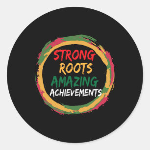 Sticker Rond Black History Month African American Country Celeb