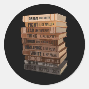 Sticker Rond Black History Month African American Country Celeb