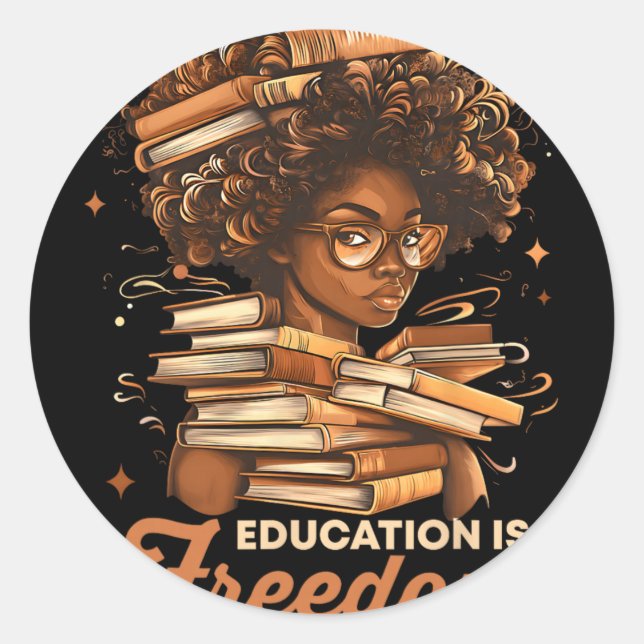 Sticker Rond Black History Month Black Leaders African American (Devant)