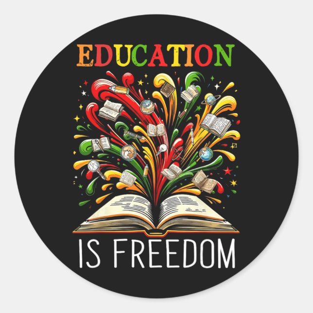 Sticker Rond Black History Month Black Leaders African American (Devant)