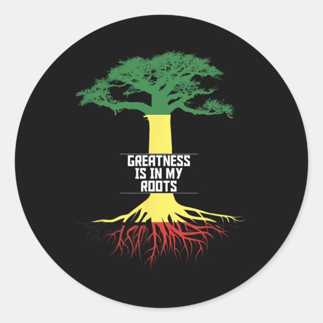 Sticker Rond Black History Month Pride African American History (Devant)