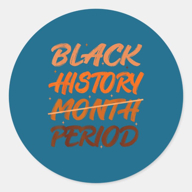 Sticker Rond Black History Period African American History Men  (Devant)