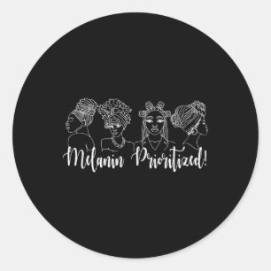 Sticker Rond Black History Pride Melanin Priorifié Junetdix