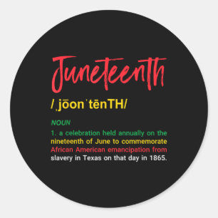Sticker Rond Black History Retro Junet1 Définition Libre Ish