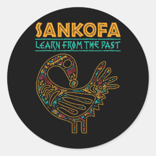 Sticker Rond Black History Sankofa
