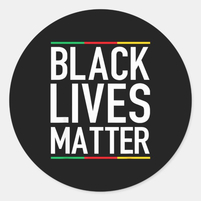 Sticker Rond Black Lives Blm Human Rights Black History Month  (Devant)