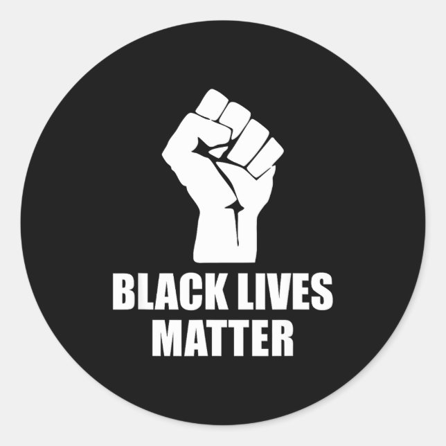 Sticker Rond Black Lives Blm Human Rights Black History Month  (Devant)