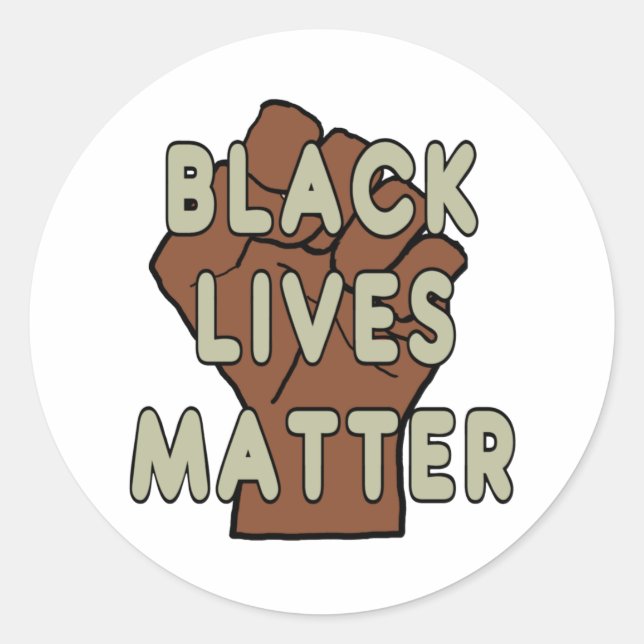 Sticker Rond Black Lives Matter BLM (Devant)