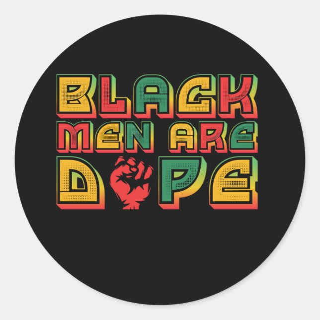 Sticker Rond black_men_are_dope_01 (Devant)