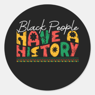 Sticker Rond black_people_have_a_history_02