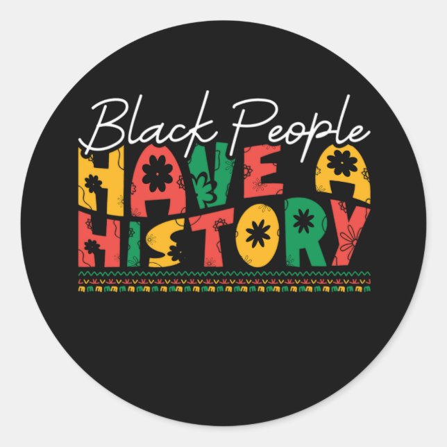 Sticker Rond black_people_have_a_history_02 (Devant)