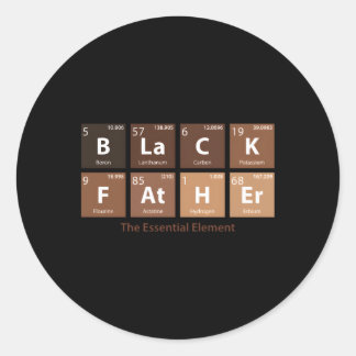 Sticker Rond Black Père Essential Elet Fête des pères Black Pap