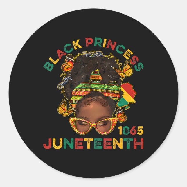 Sticker Rond Black Princes Juneteenth 1865 Mois de l'Histoire M (Devant)