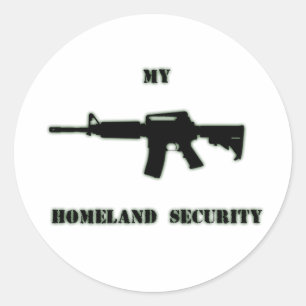 Sticker Rond Black Rifle AR-15 de Phil's Art Online