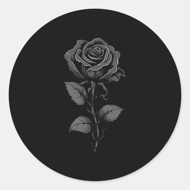 Sticker Rond Black Rose Graphic Premium Tri-blend  (Devant)