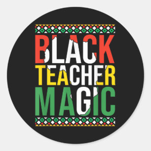 Sticker Rond Black Teachers Magic History Mois Junetdix Mela