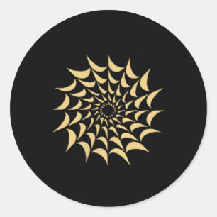 Sticker Rond Black Widow japonais traditionnel tatouage Flash E