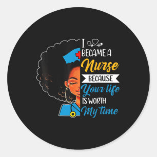 Sticker Rond Black Woman