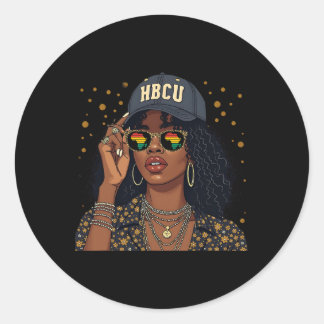 Sticker Rond Black Women Hbcu Black History Mois Enseignante