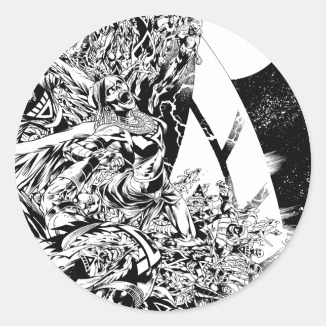 Sticker Rond Blackest Night Group et Moon 2 (Devant)