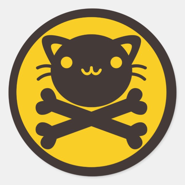 Sticker Rond BlackJack(Chat) (Devant)
