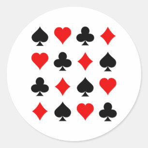 Sticker Rond Blackjack / Costume de carte de poker : Vector Art