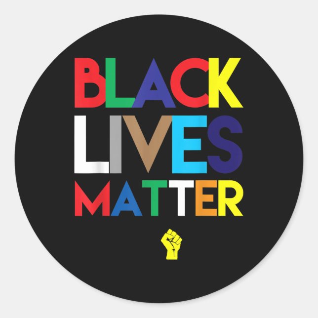 Sticker Rond #blacklives (Devant)